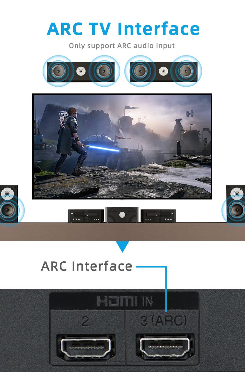 AIXXCO HDMI ARC Bộ chuyển đổi bộ chuyển đổi HDMI Kênh trả lại âm thanh HDMI quang học HDMI SPDIF hợp tác để analog 3.5mm L/R Stereo