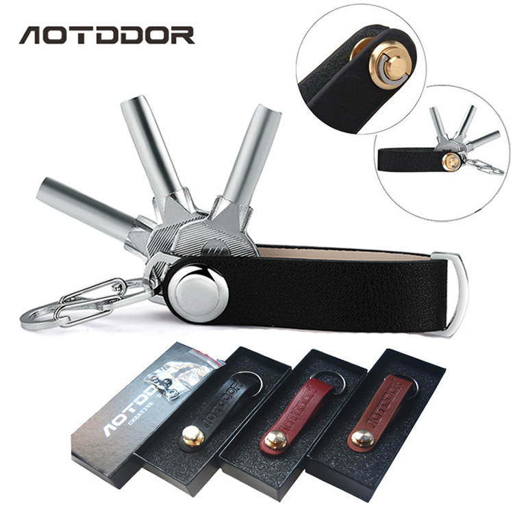 Móc Chìa Khóa Đa Năng Thông Minh AOTDDOR Từ Da