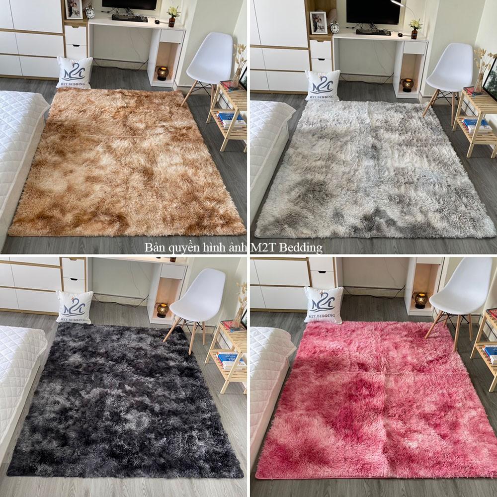 Thảm lông trải sàn M2T BEDDING, thảm trang trí tết dày 3 lớp decor phòng ngủ, phòng khách kích thước 1m6x2m