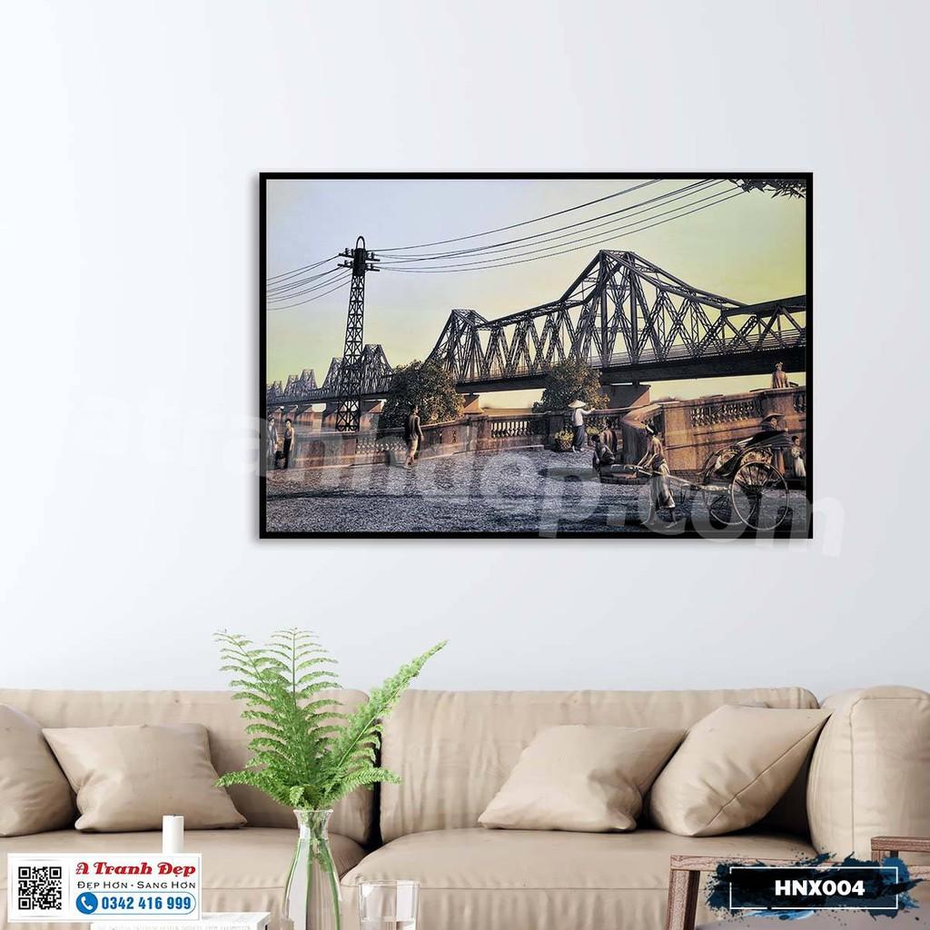Tranh trang trí siêu nhẹ phong cảnh Hà Nội xưa - HNX004