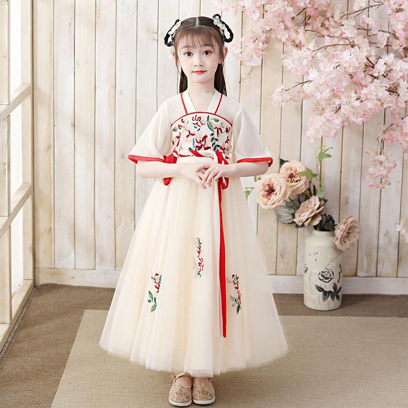 CHENGRUI Cô gái Hán phục nữ nhi cổ trang váy nàng tiên váy váy công chúa váy Trung Quốc phong cách siêu tiên mùa hè váy mùa hè