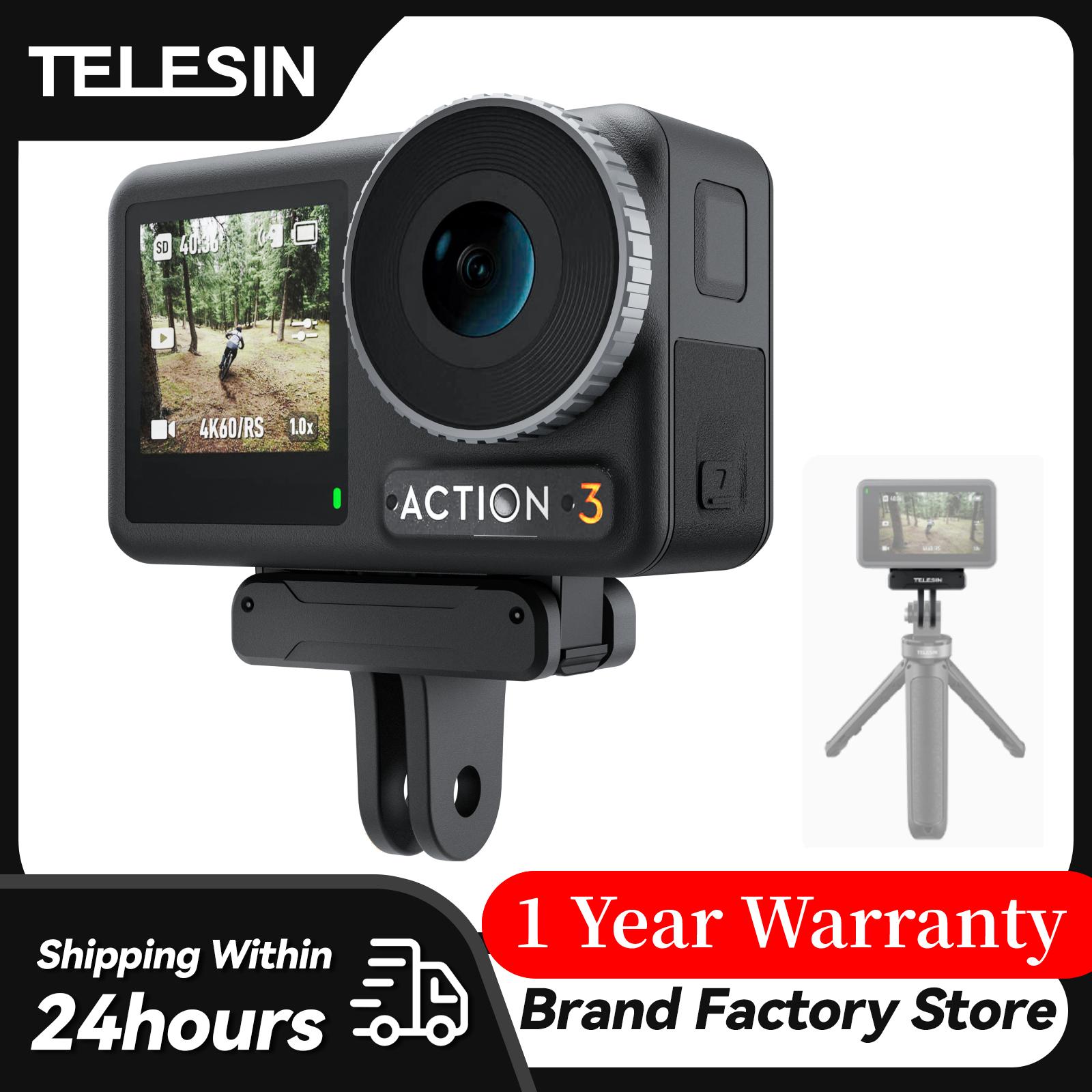 Telesin cho DJI Action 3 Từ trường Hai bộ chuyển đổi 1/4 Cổng toàn cầu cho DJI Hành động 3 /DJI Hành động 2 Phụ kiện máy ảnh