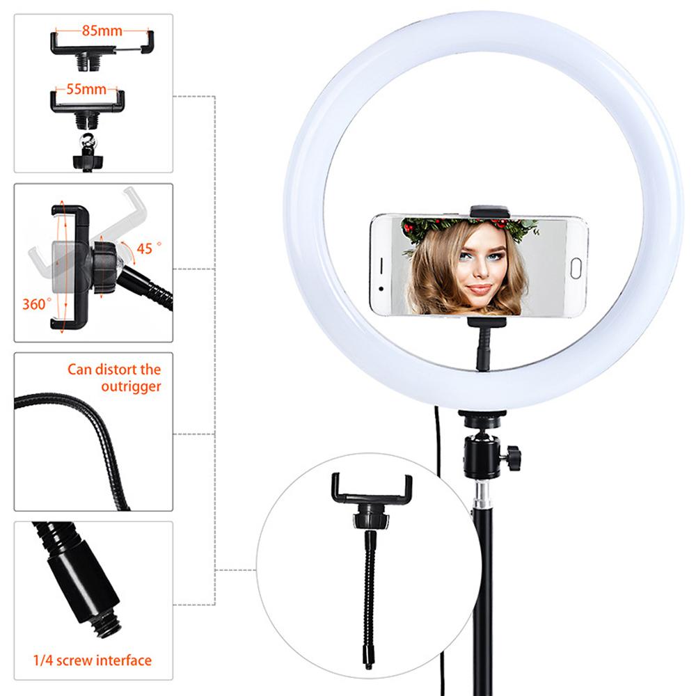 Đèn chiếu sáng với Kẹp điện thoại LED RGB Tự sướng trang điểm