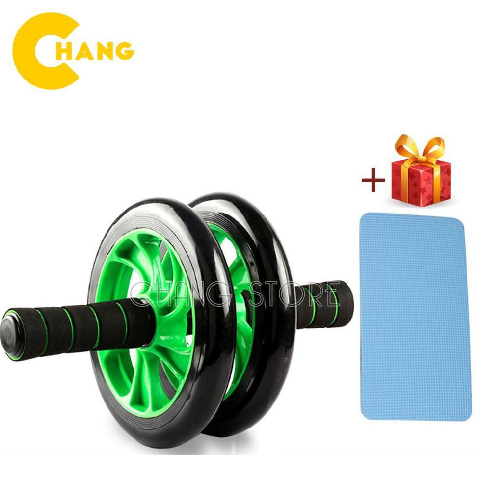 Dụng cụ tập gym - Dây Kéo Tummy Trimmer Tập Cơ Lưng Bụng Hiệu Quả Tại Nhà + Con Lăn 2 Bánh AB