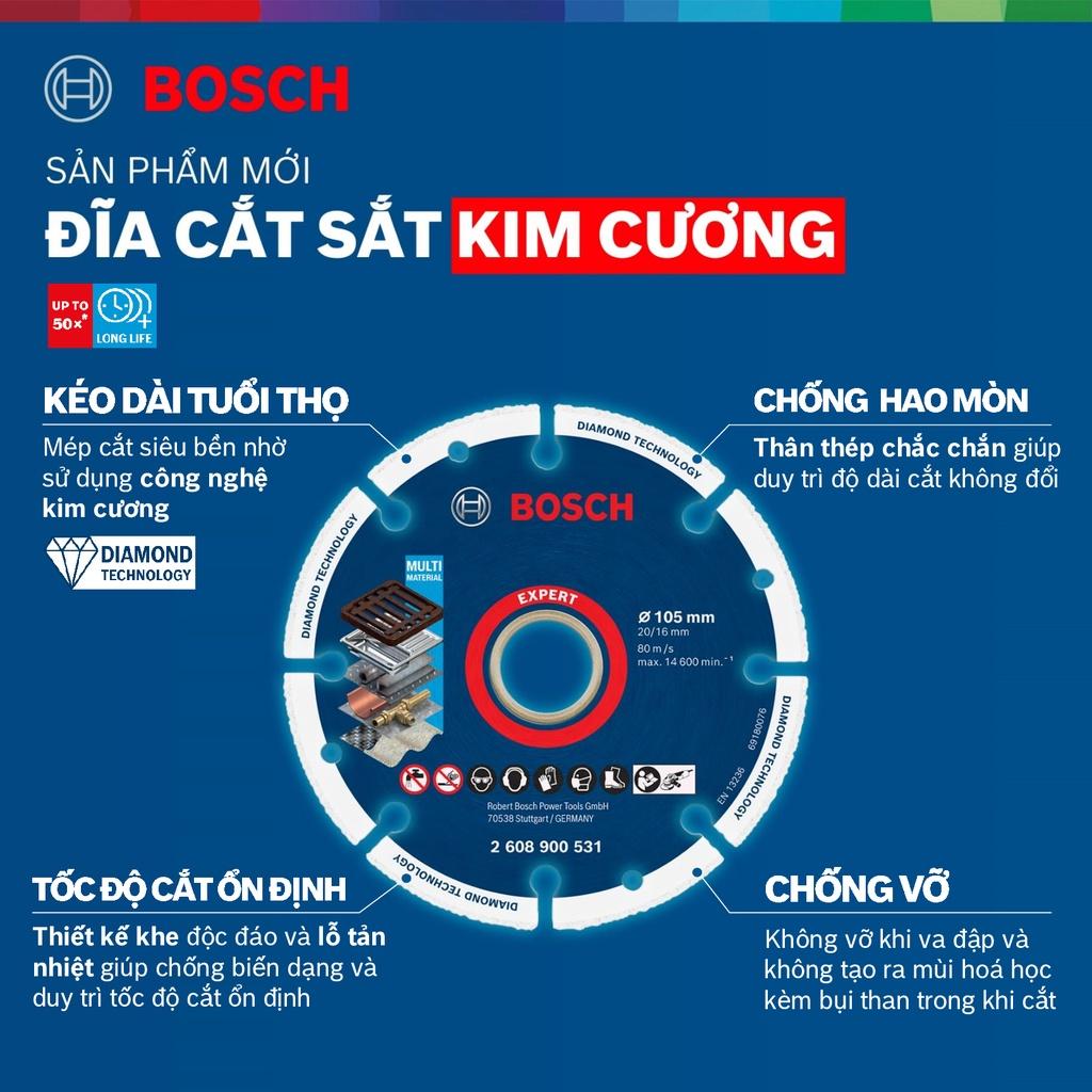 ĐĨA CẮT SẮT KIM CƯƠNG ĐA NĂNG CAO CẤP 105MM BOSCH 2608900531 - CHÍNH HÃNG