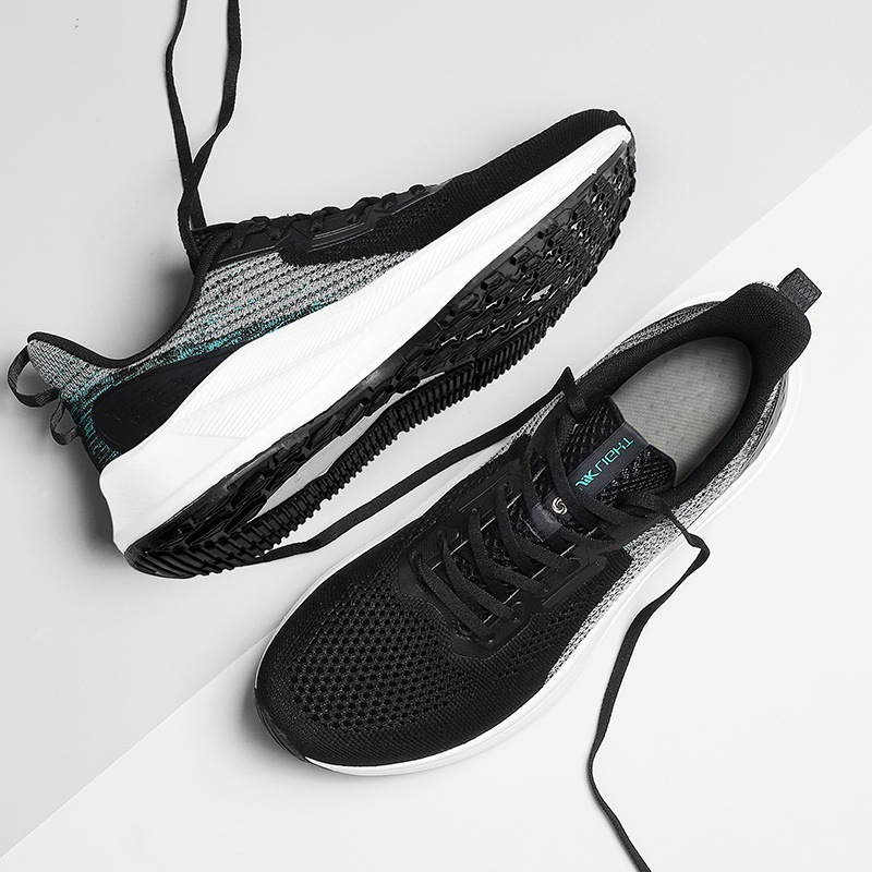 Giày Thể Thao Nam AZARA- Sneaker Màu Đen - Xanh, Giày Thể Thao Chạy Bộ Thoải Mái, Vải Thoáng Khí, Êm Chân - G5416
