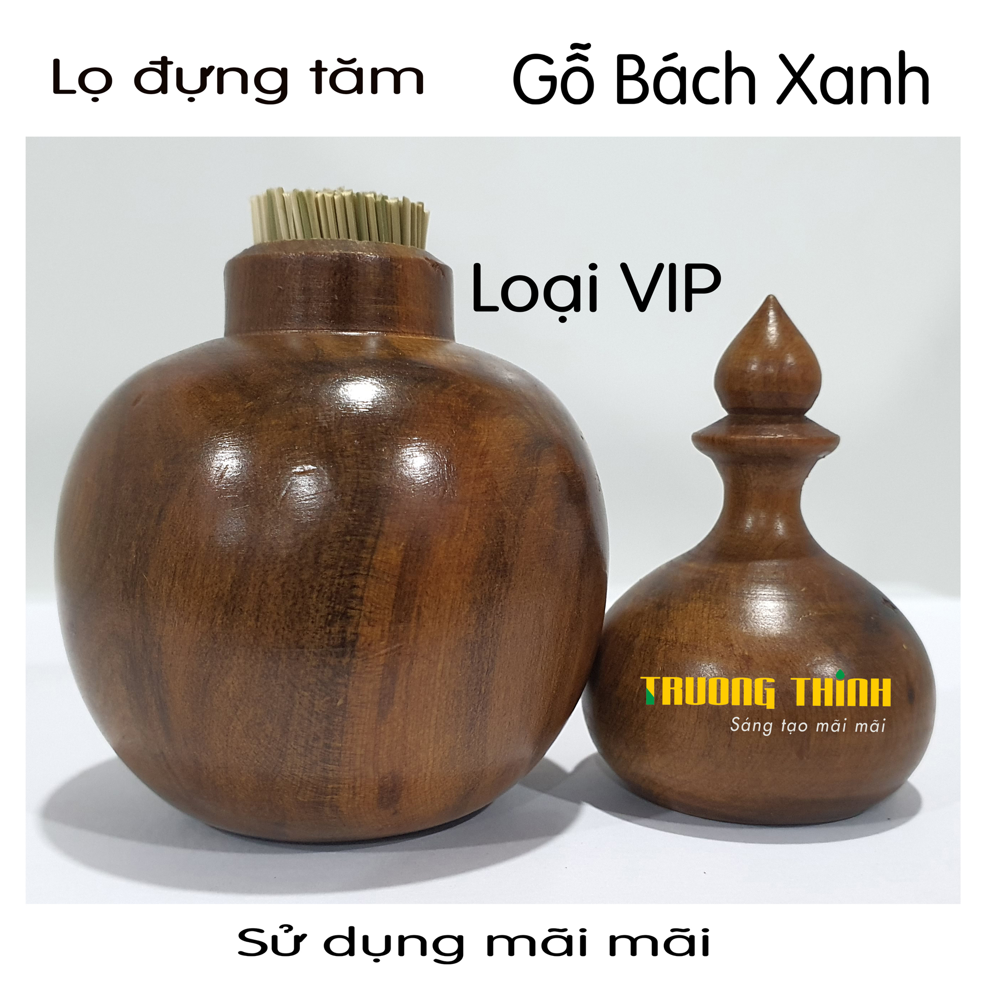 Lọ Đựng Tăm Bằng Gỗ Bách Xanh Cao Cấp Trường Thịnh Tiện Dụng Bền Đẹp Sang Trọng Tiết Kiệm – Hình Hồ Lô.