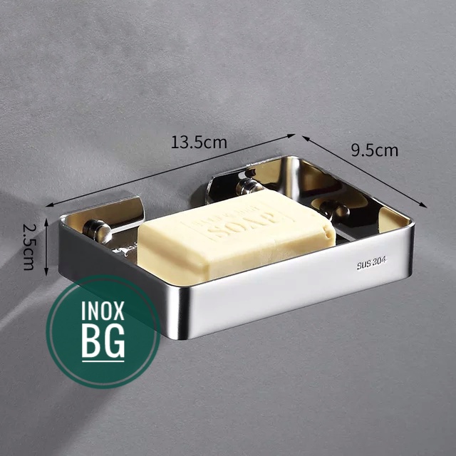Khay đựng xà phòng, xà bông Inox 304 loại 13cm
