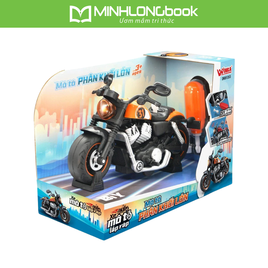 Đồ Chơi DUKA: Xe Mô Tô Lắp Ráp - Mô Tô Cứu Hỏa/Mô Tô Phân Khối Lớn