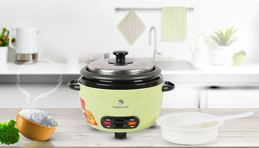 Nồi Cơm Điện Nắp Rời Cơ Happy Cook HCD-061A (0.6L) - Hàng chính hãng