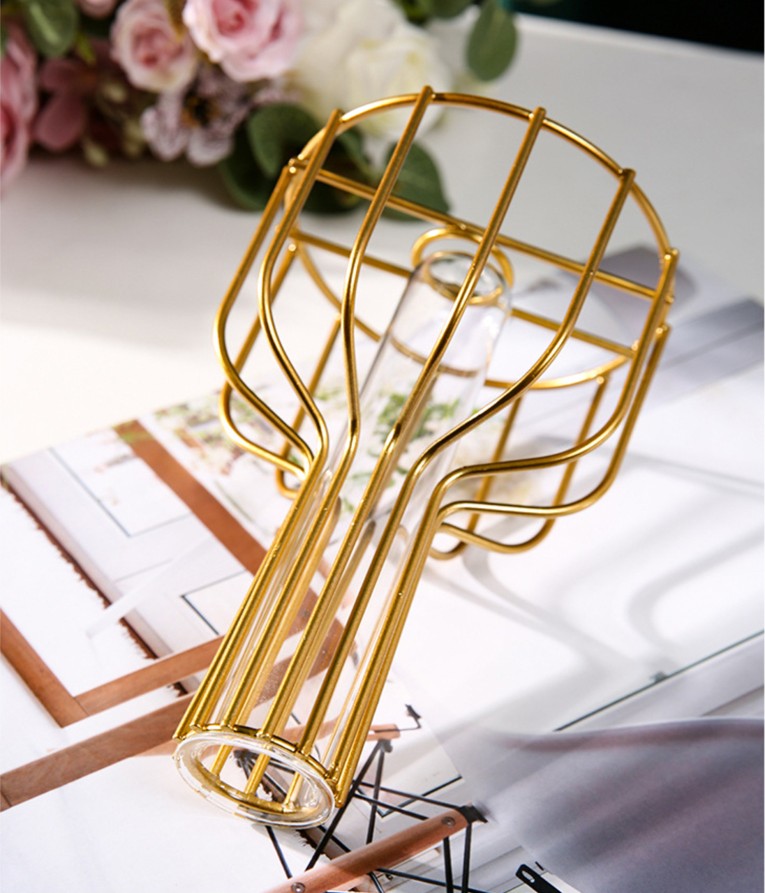 Lọ hoa trang trí decor bàn ăn, đàn piano, nhà bếp, phòng khách (ko kèm hoa) - Hàng chính hãng