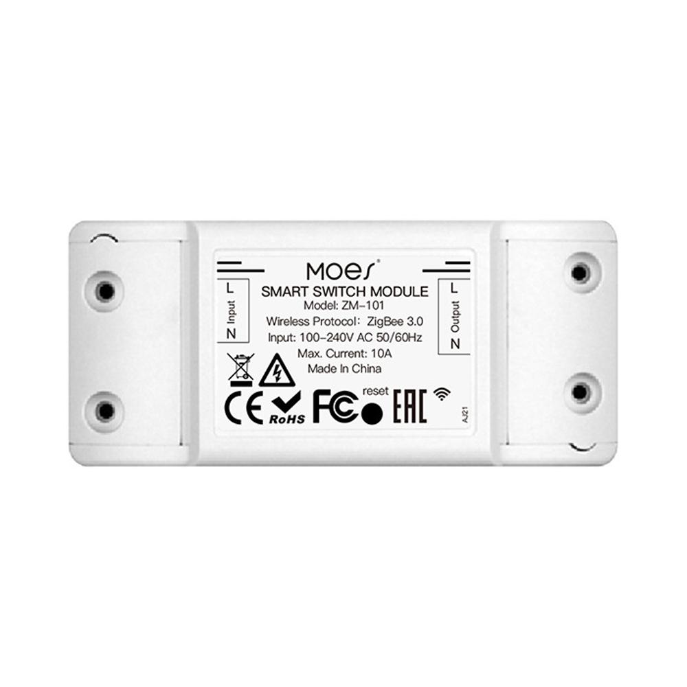 Tuya ZigBee Intelligent Light Switch Module Mini Home Automation DIY Breaker APP Control Voice Control Timing Switch Compatible with Google Assistant and Amazon Alexa