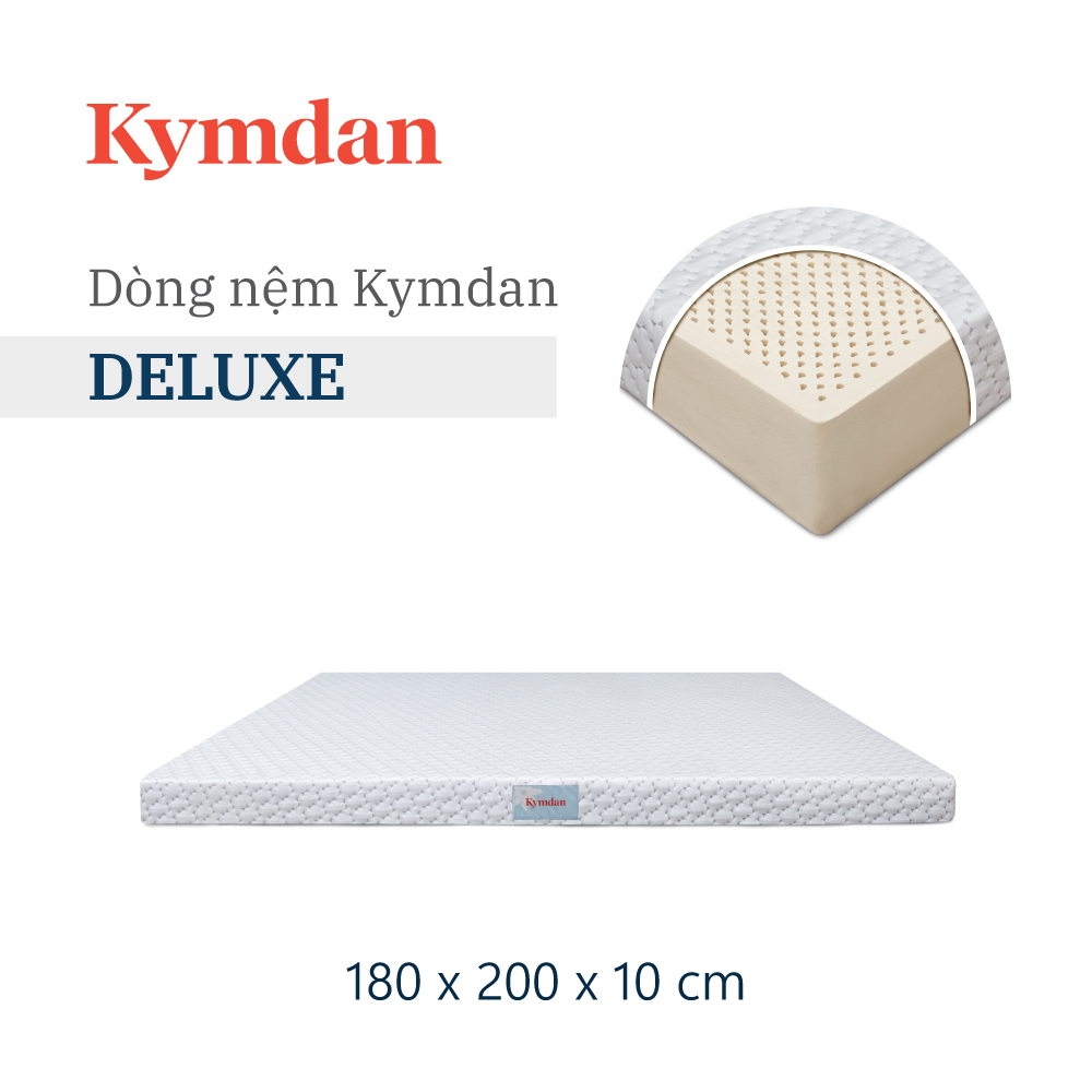 Nệm cao su thiên nhiên Kymdan Deluxe 180 x 200 x 10cm SFM - Tỷ trọng mousse cấp độ 3 SSH