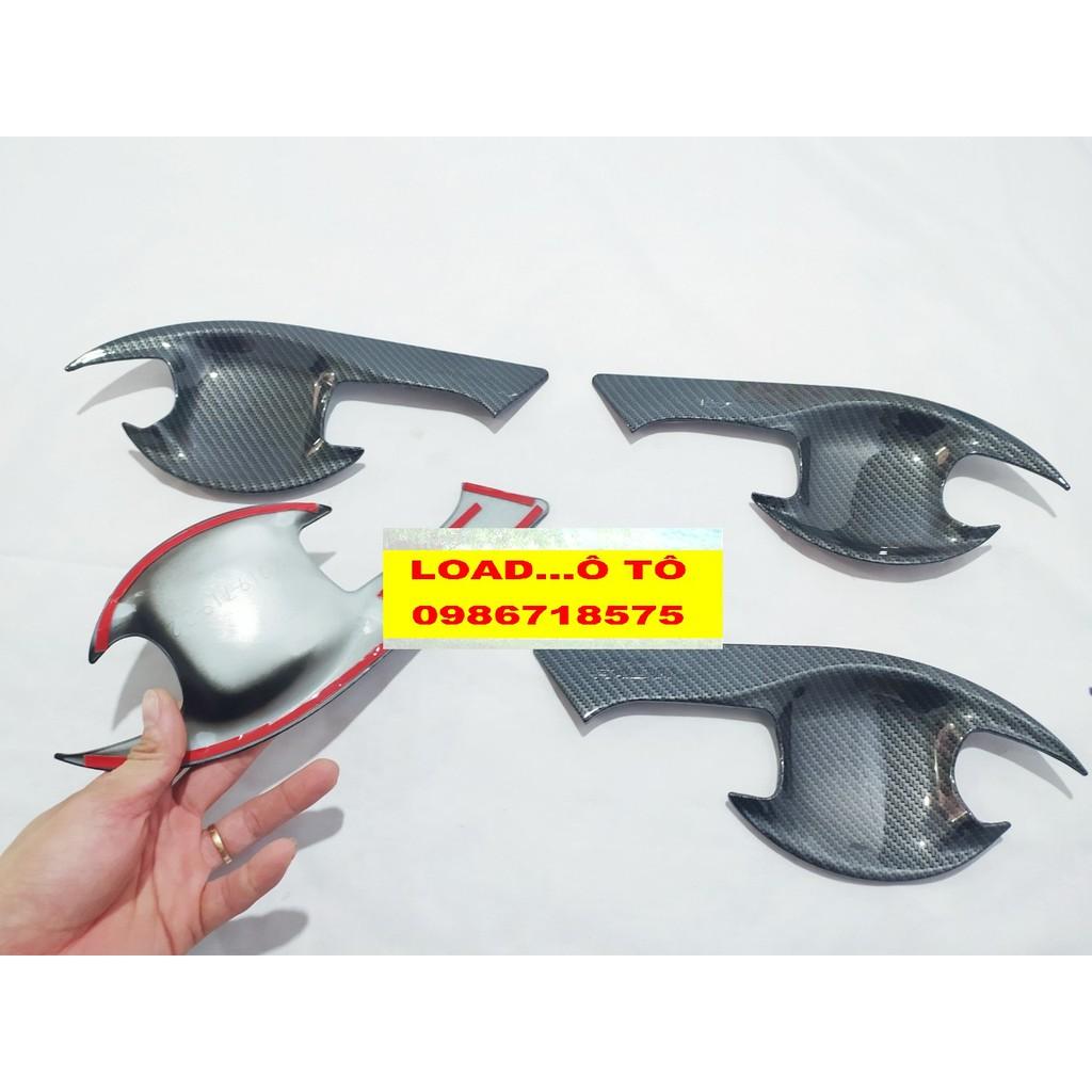 Ốp Tay, Hõm Cửa Vinfast Fadil 2022-2019 Vân Carbon Đen Cao Cấp, Có Sẵn Keo Dán 3M