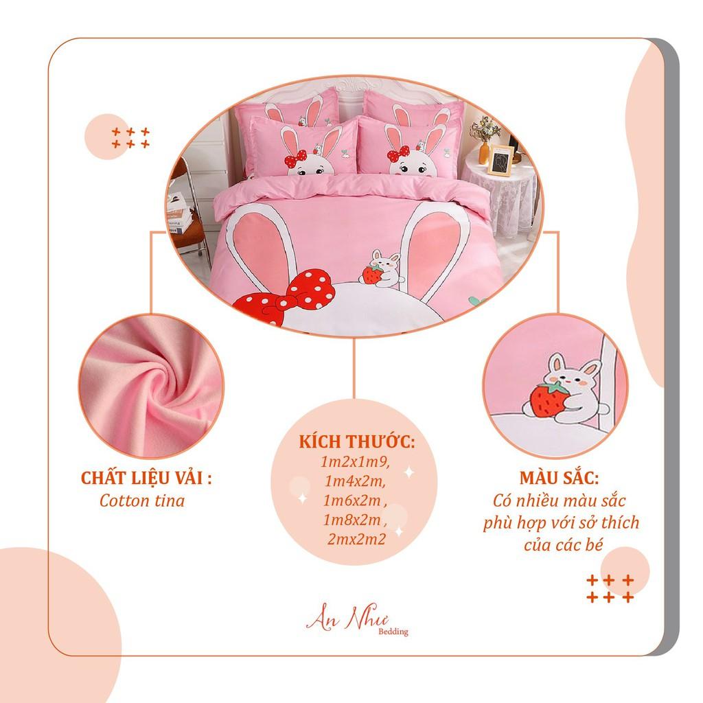 Bộ vỏ chăn ga gối Cotton tina An Như Bedding