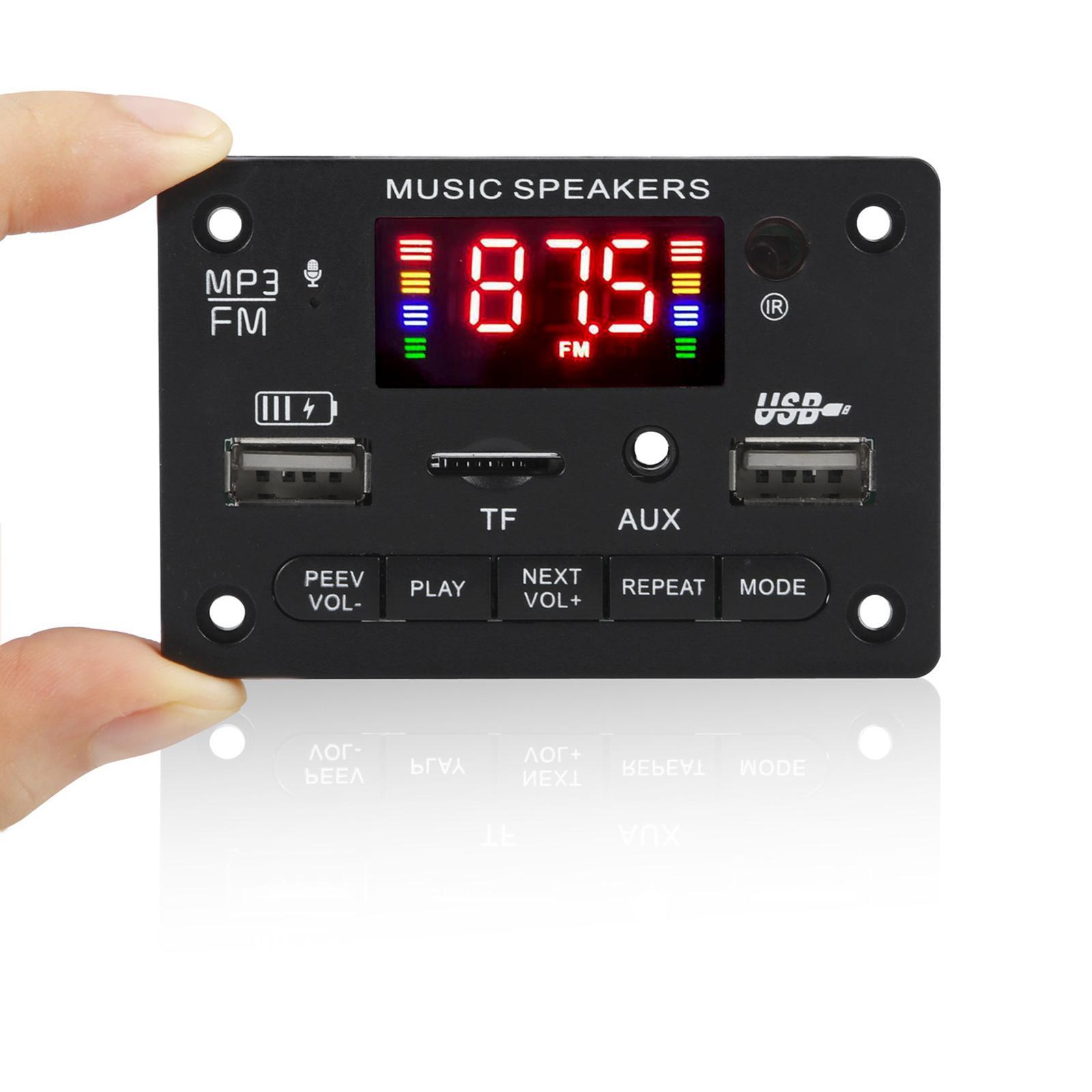 BT 5.0 MP3 Player Decoding Board 2x40W W/ Remote Control for DIY Speaker