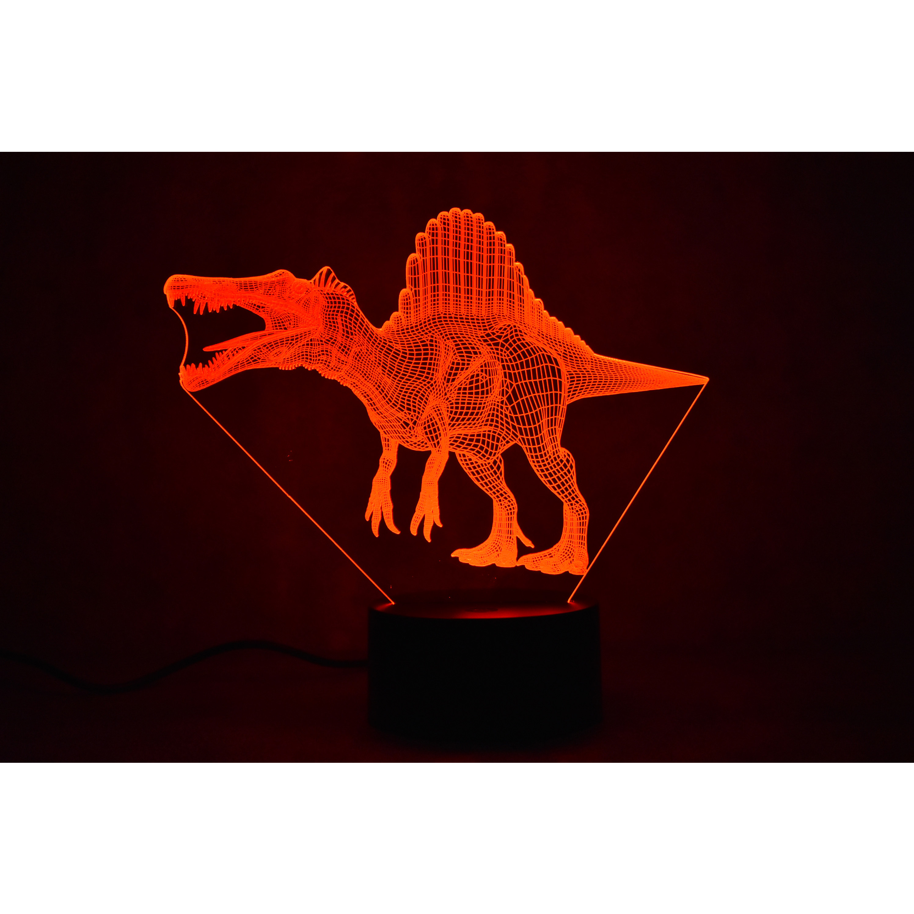Đèn ngủ 3D - Đèn led 3D khủng long công tắc cảm ứng