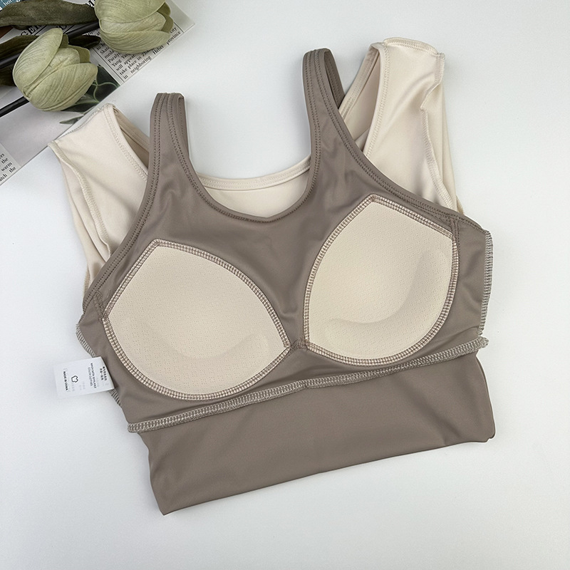 Bộ đồ tập gym, yoga 2 món gồm áo croptop có mút đệm và quần siêu co giãn, tôn dáng, nâng mông