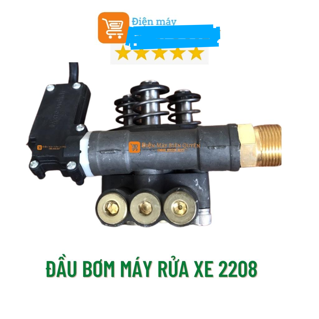 Đầu Bơm Máy Rửa Xe MINI Gia Đình 2208, Kèm Rơ Le Tự Ngắt