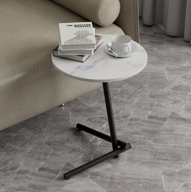Táp Trà Cafe, Bàn Trà Uống Nước, Bàn Trà Sofa Mặt Đá Ceramic Cao Cấp BH 12 Tháng KT D40X50Cm