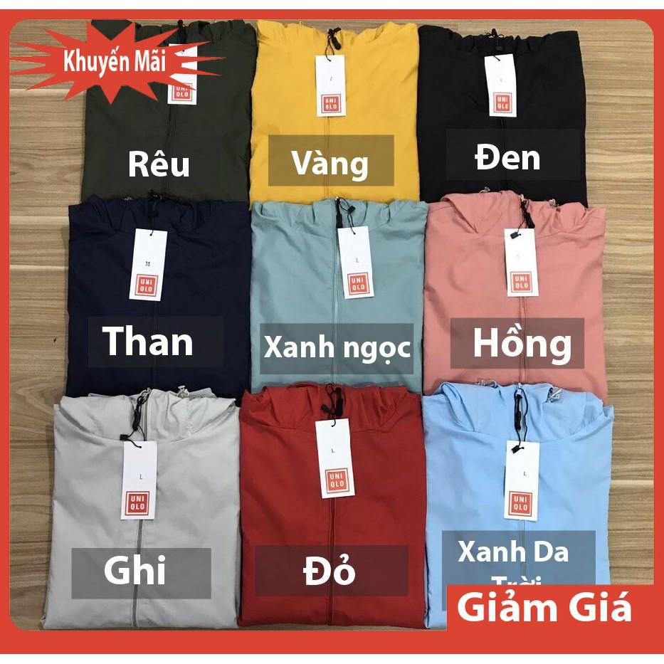 Áo Khoác Gió Nữ 2 Lớp Trơn Hàng Cao Cấp Trong Lót Lưới Khóa Kéo Túi Có Khóa Có Mũ Rộng Nhiều Màu Nhiều Size