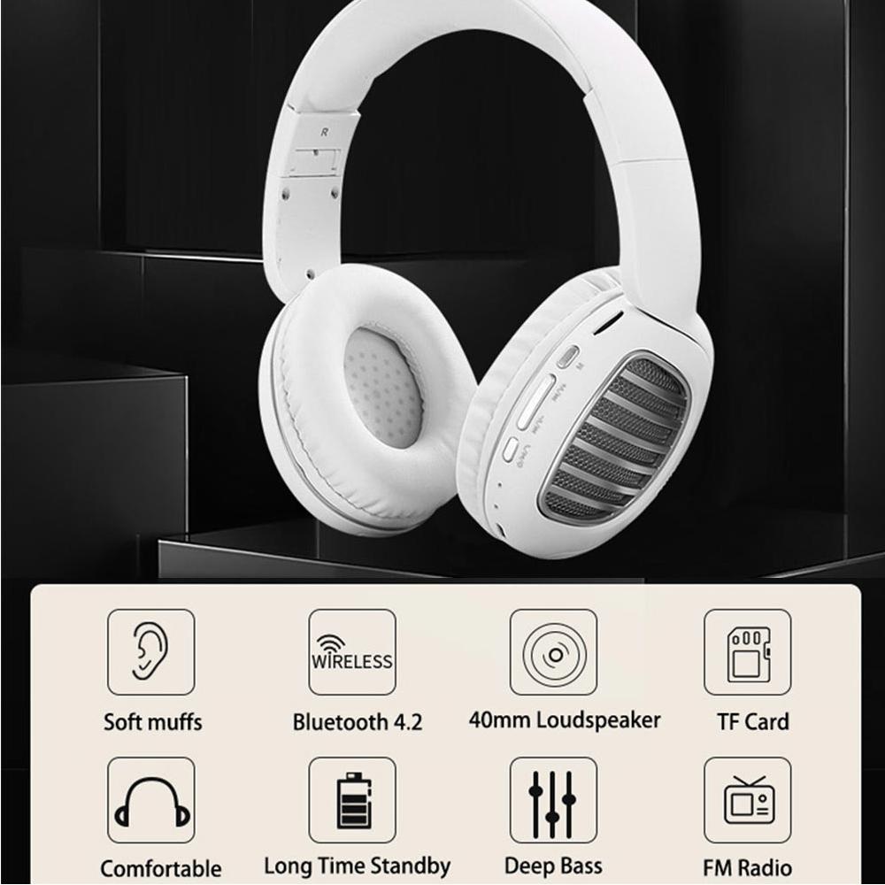Wireless Bluetooth Foldable Headset FM Radio Stereo Music Portable Headset