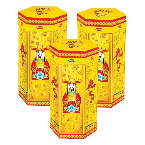 Kẹo phát tài nền vàng hộp giấy 120 gam Bibica