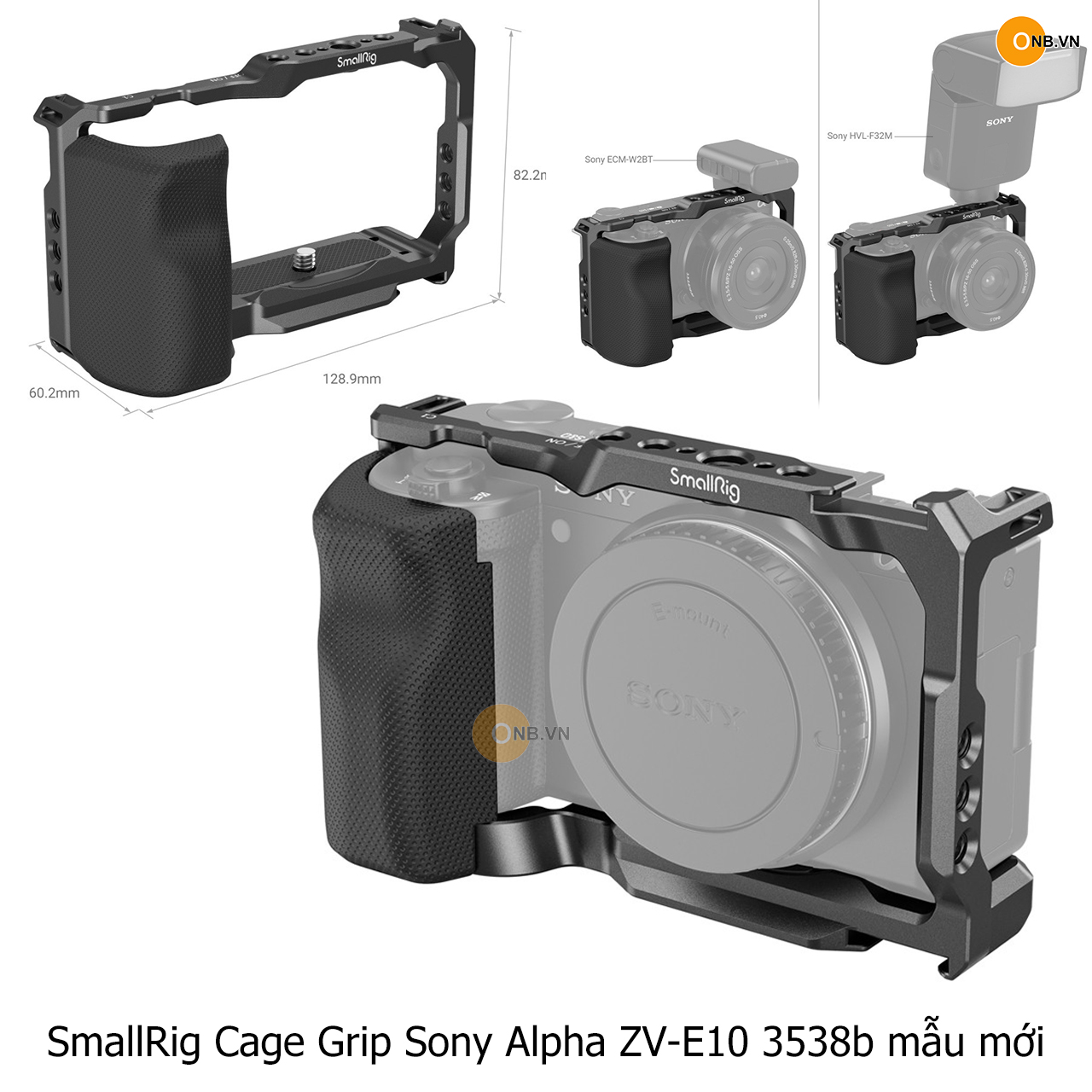 SmallRig Cage with Grip for So-ny ZV-E10 3538b