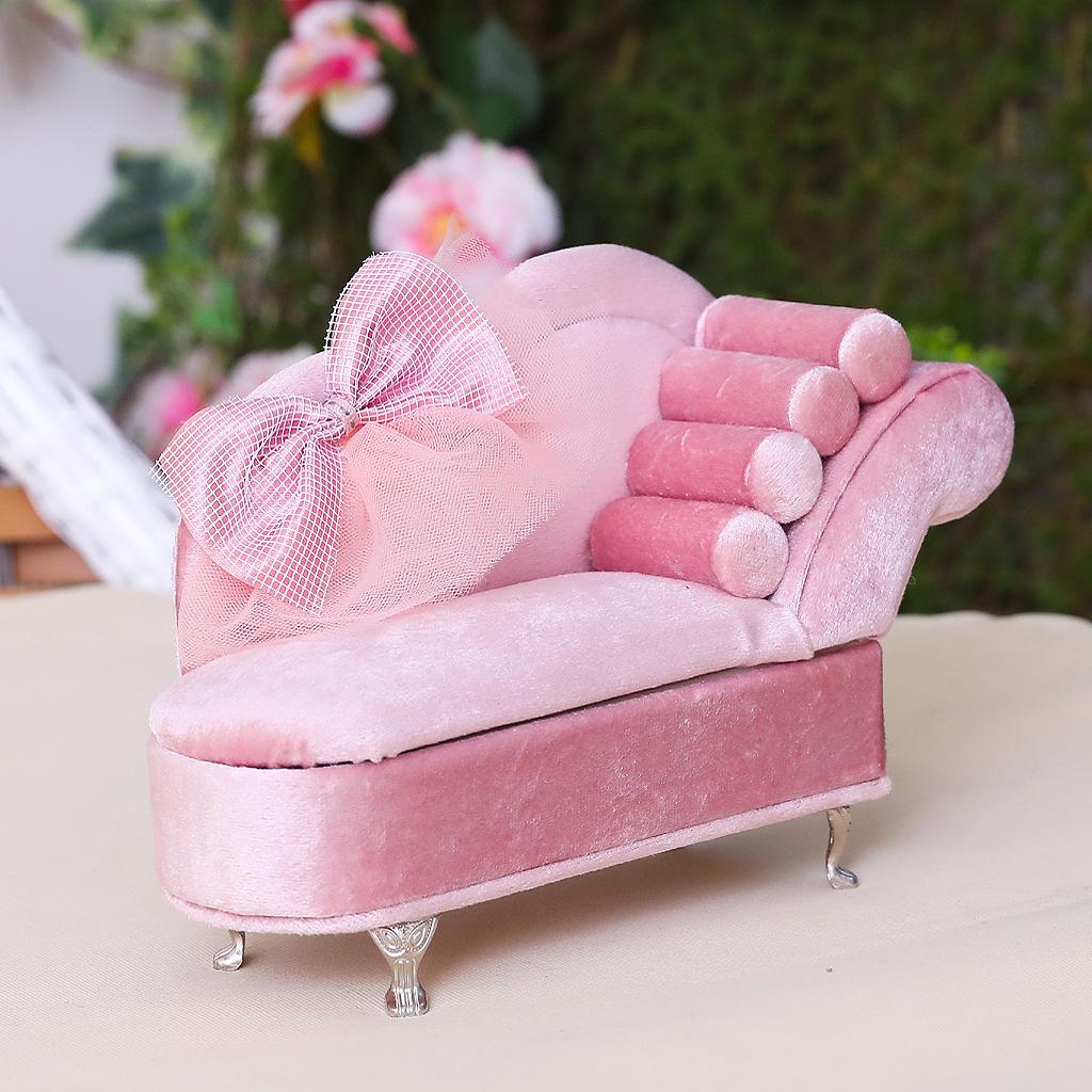 Velvet Couch Jewelry Box Organizer Storage Case for Rings Earrings Necklace