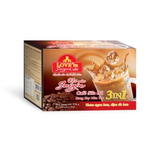 DIscount 10% GIAMGIASUA Cà Phê Sữa Rang Xay Hòa Tan 3IN1 LOVE’IN SAIGON CAFE - Khánh Hòa NutriFoods