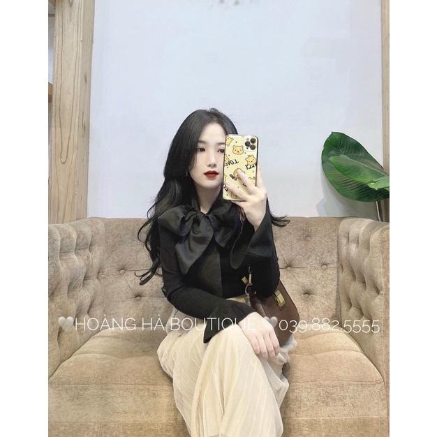 ÁO NƠ ĐEN TAY LOE