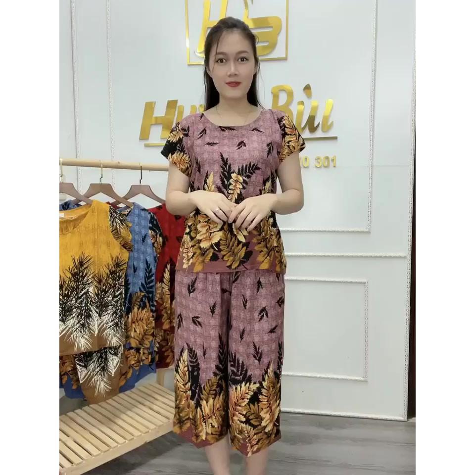 Bộ lanh mặc nhà nữ B01, Chất liệu lanh thái