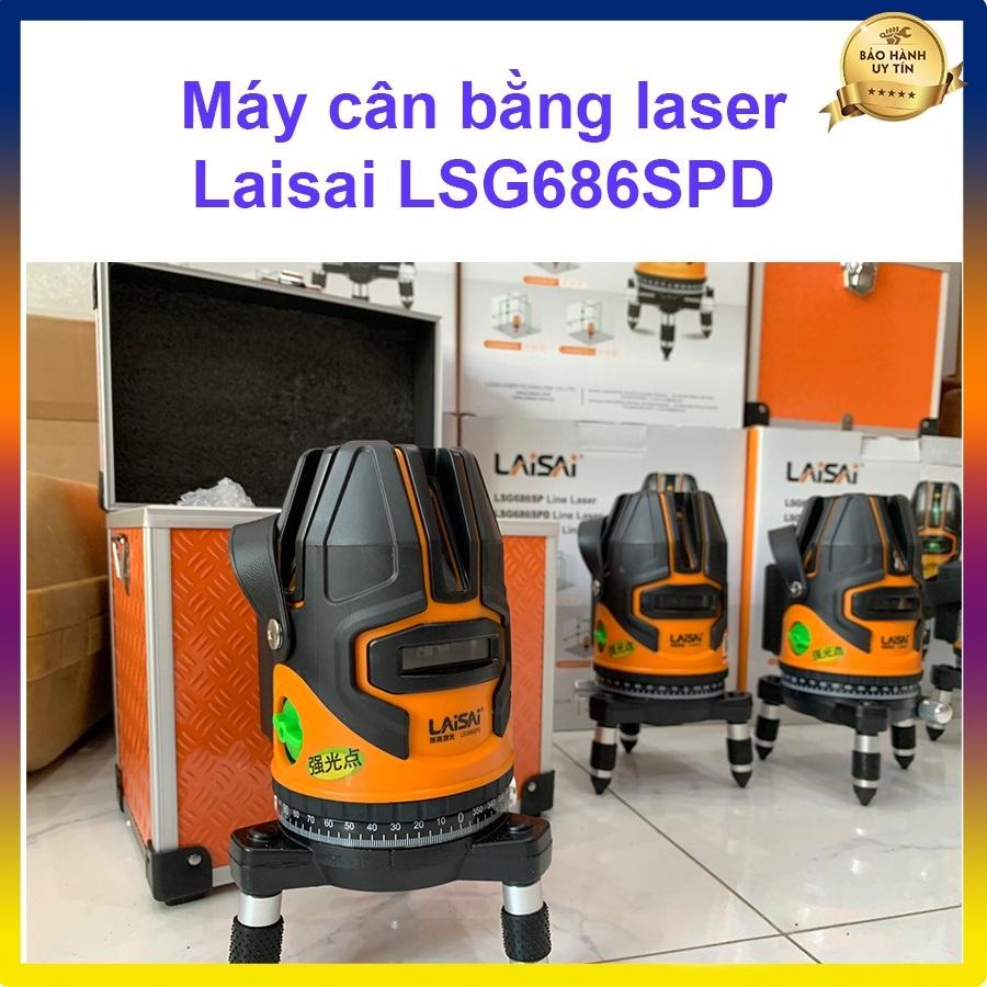 Máy Cân Bằng Laser, Máy Cân Mực Laser Laisai 5 tia LSG686SPD - Tia 5 Xanh