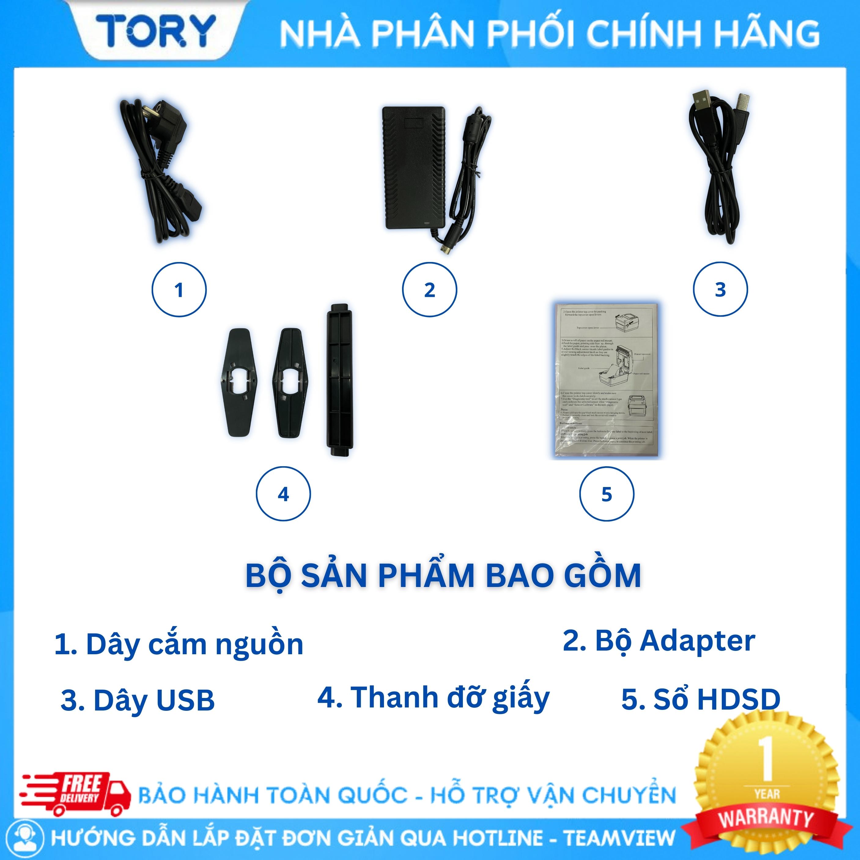 Máy in mã vạch, in tem Xprinter XP- DT426B. Máy in nhiệt trực tiếp, in tem, nhãn khổ giấy sàn TMĐT