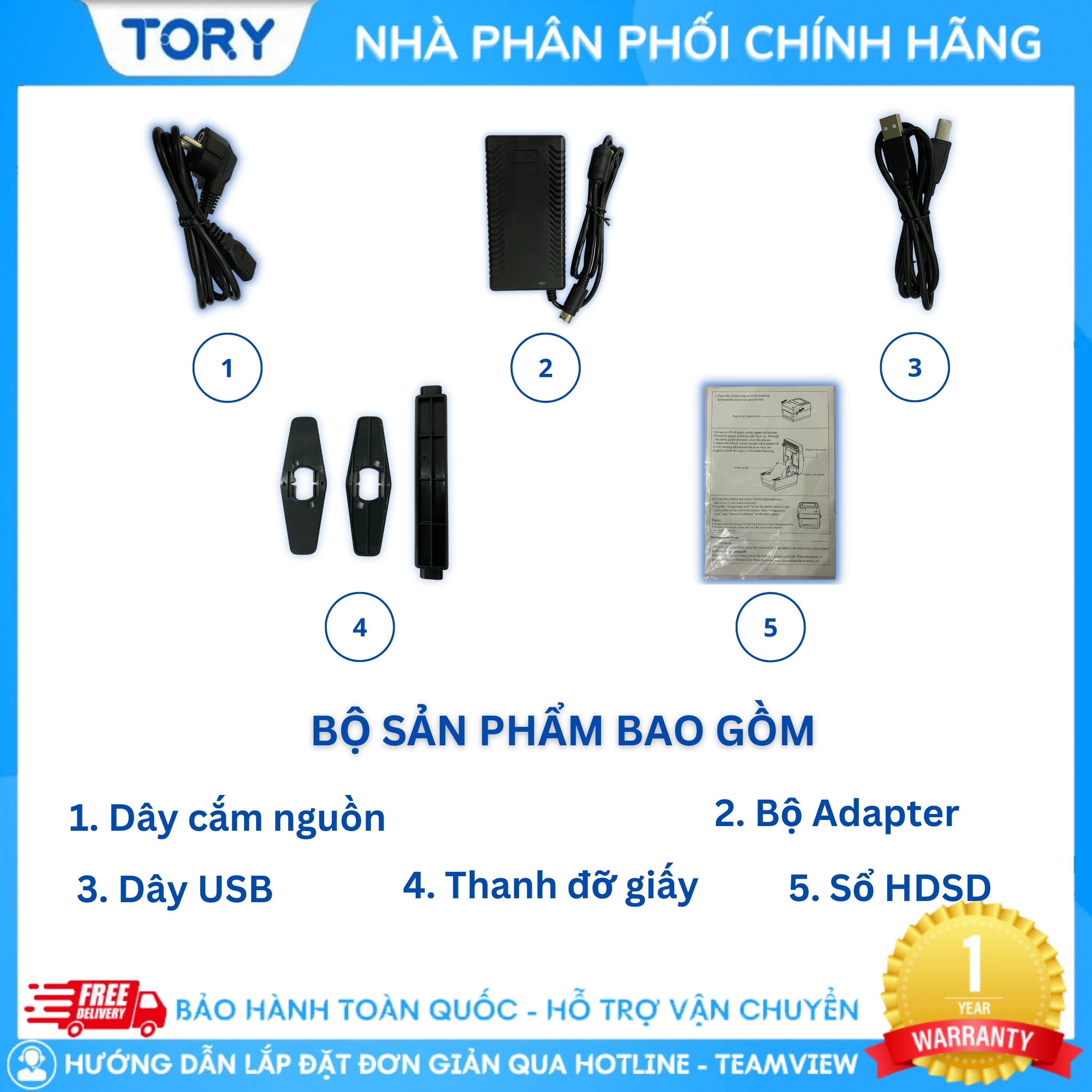 Máy in mã vạch, in tem Xprinter XP- DT426B. Máy in nhiệt trực tiếp, in tem, nhãn khổ giấy sàn TMĐT [HÀNG CHÍNH HÃNG]