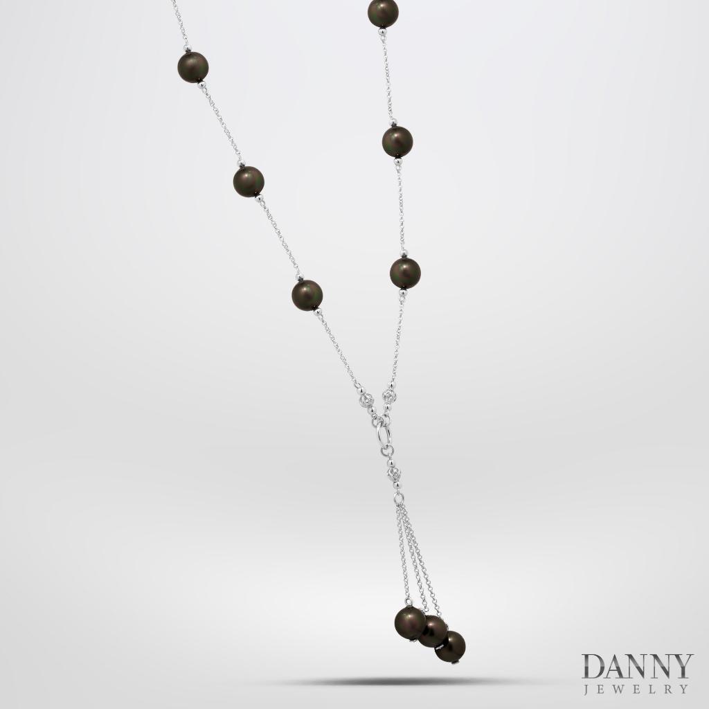 Dây Chuyền Bạc 925 Danny Jewelry Đính Ngọc Ốc D6235100004 Xi Rhodium