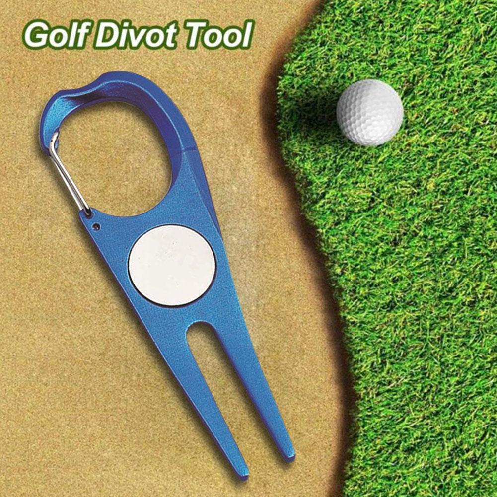 Sân Golf Dụng Cụ Sửa Chữa Thép Sân Golf Nĩa Sửa Chữa Sửa Chữa Bền Bóng Vị Trí Dụng Cụ Golf Bút Q7y7 Color: Black