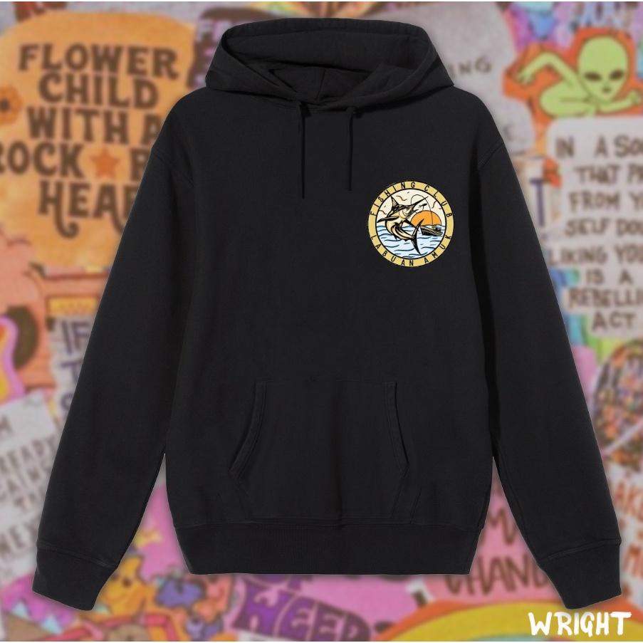 Áo hoodie fishing club câu cá wright unisex