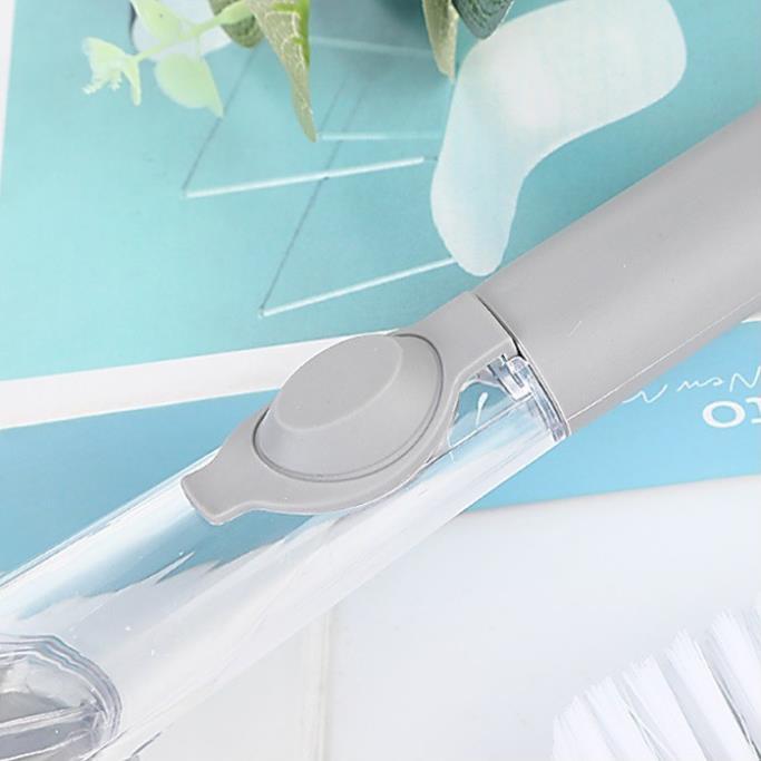 Cọ rửa chén bát đa năng có tay cầm dài tiện lợi 1 đầu chải và miếng bọt biển