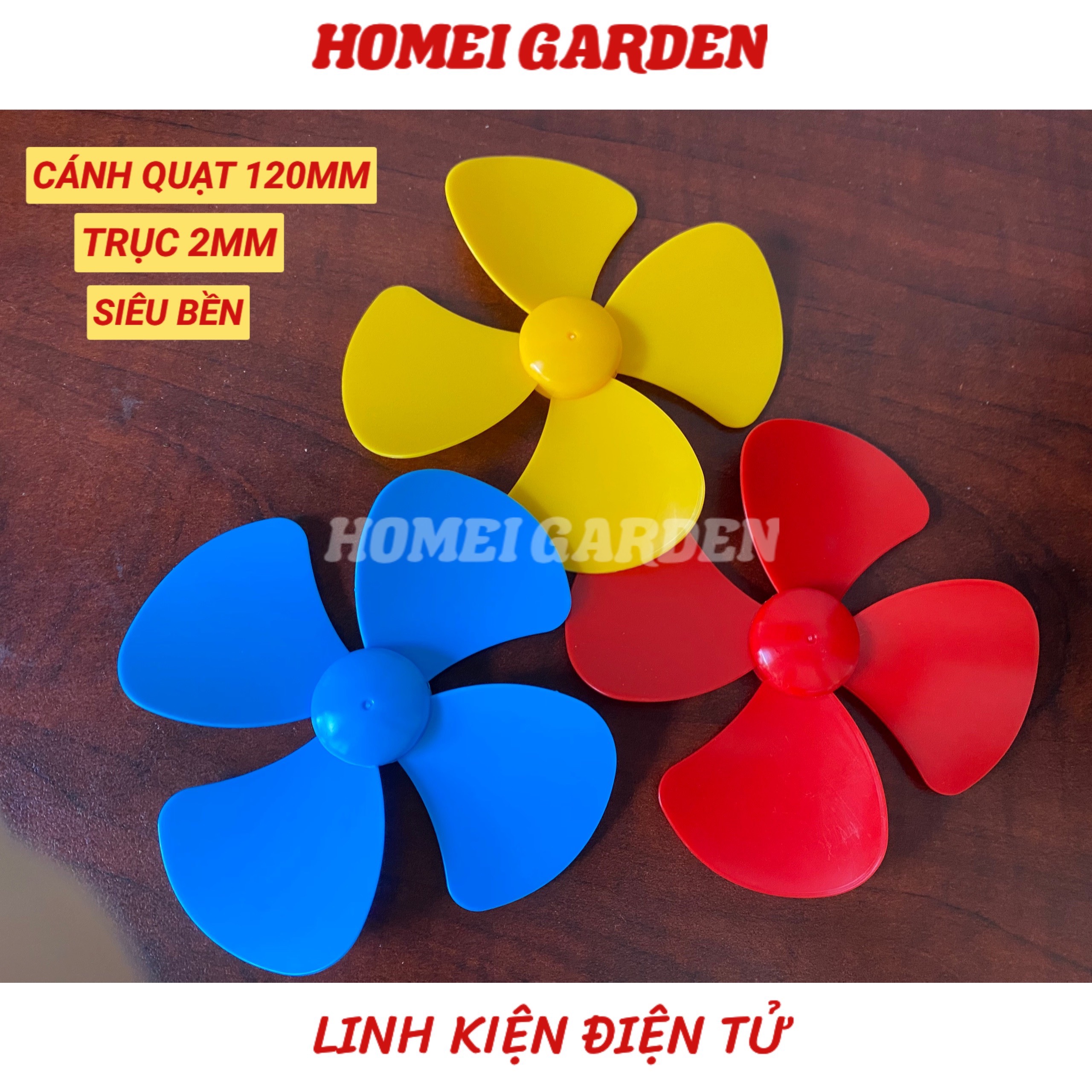 Cánh quạt mini bằng nhựa đường kính 120mm trục 2mm bền đẹp mới 100% - HM0120