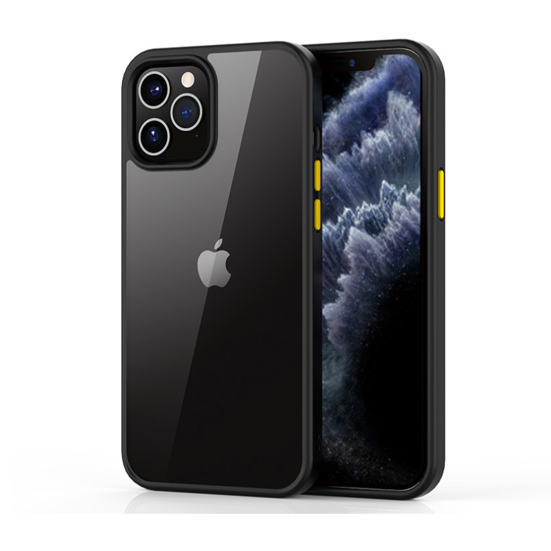 Ốp lưng trong suốt iPhone 12 Pro Max hiệu Likgus viền màu - Hàng chính hãng