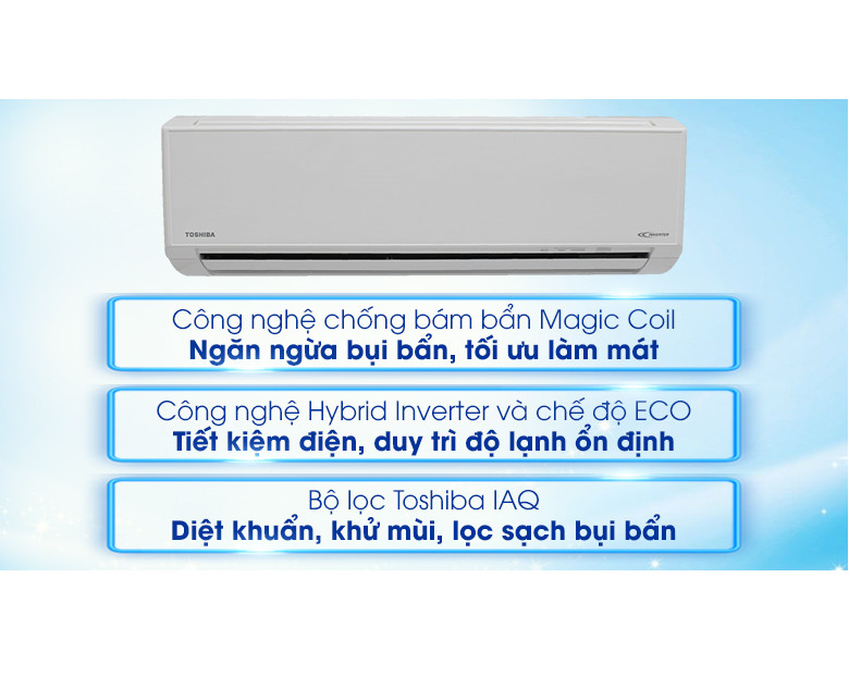 Máy lạnh Toshiba Inverter 1 HP RAS-H10L3KCVG-V Mới 2021 HÀNG CHÍNH HÃNG , CHỈ GIAO HCM