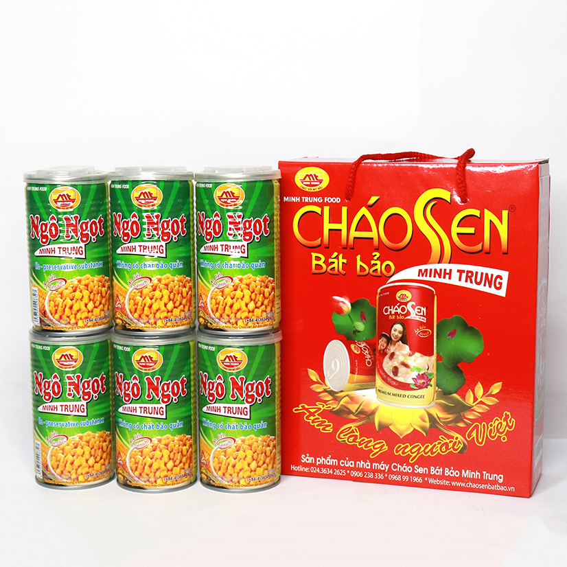 Ngô ngọt Minh Trung 320g (combo 6 lon - Ngô Ngọt 6)