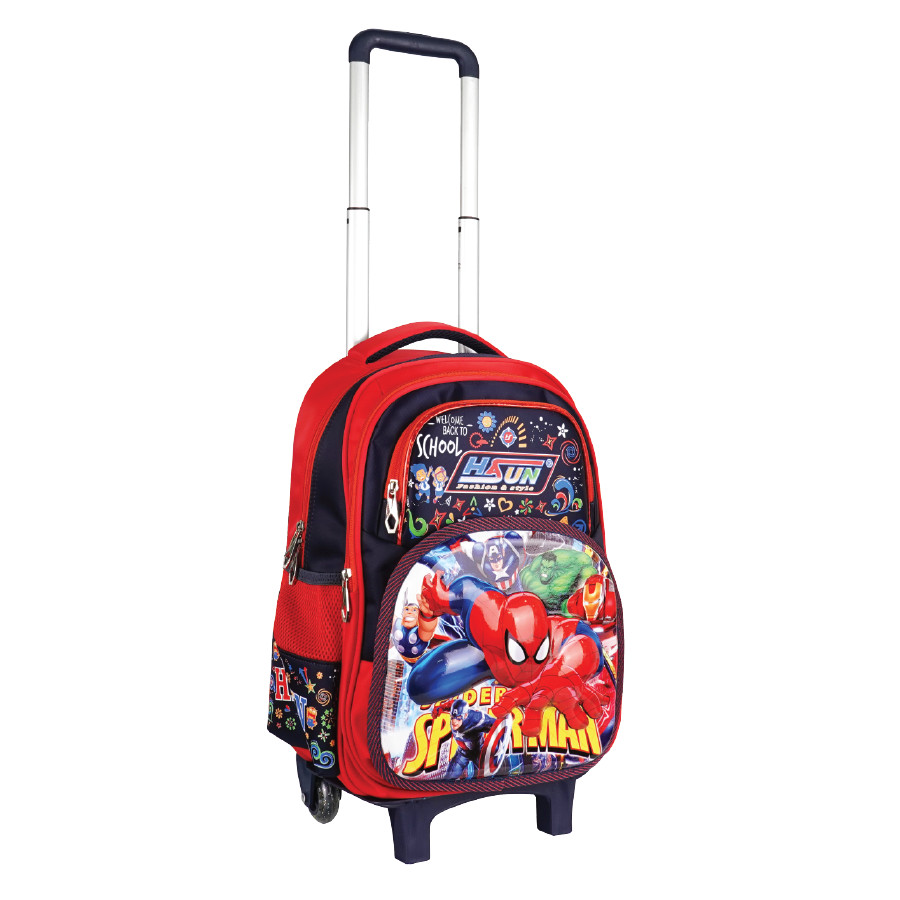 Balo cần kéo Hasun HS 803-CK - Spider man - 46*30*18cm