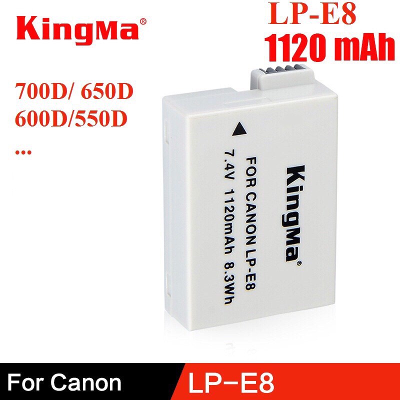 Hình ảnh Pin máy ảnh Canon LP-E8 - KingMa chính hãng