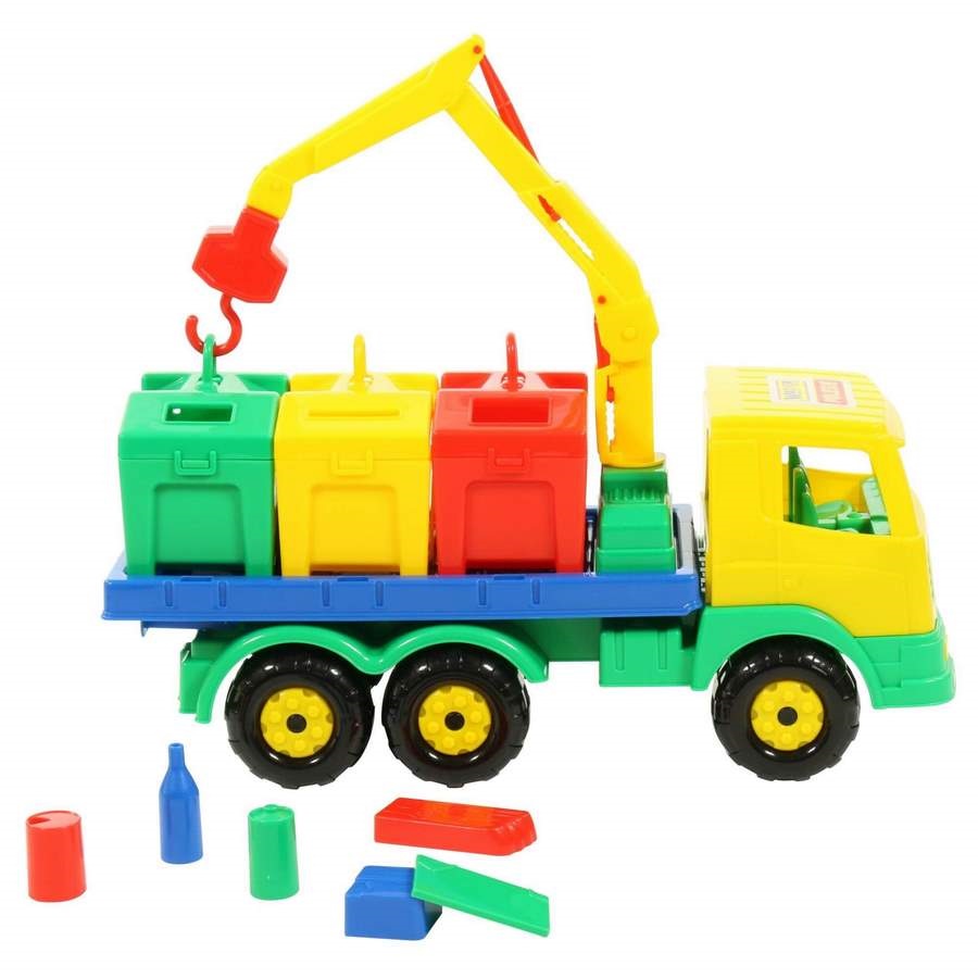 Xe cẩu xử lý rác môi trường thùng rời đồ chơi - Polesie Toys
