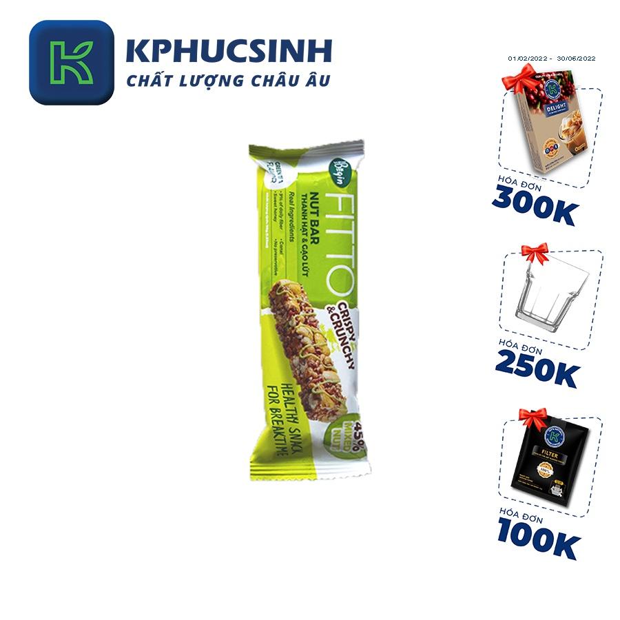 Thanh năng lượng protein bánh ăn kiêng Fitto vị trà xanh 365 Begin (45g/thanh)