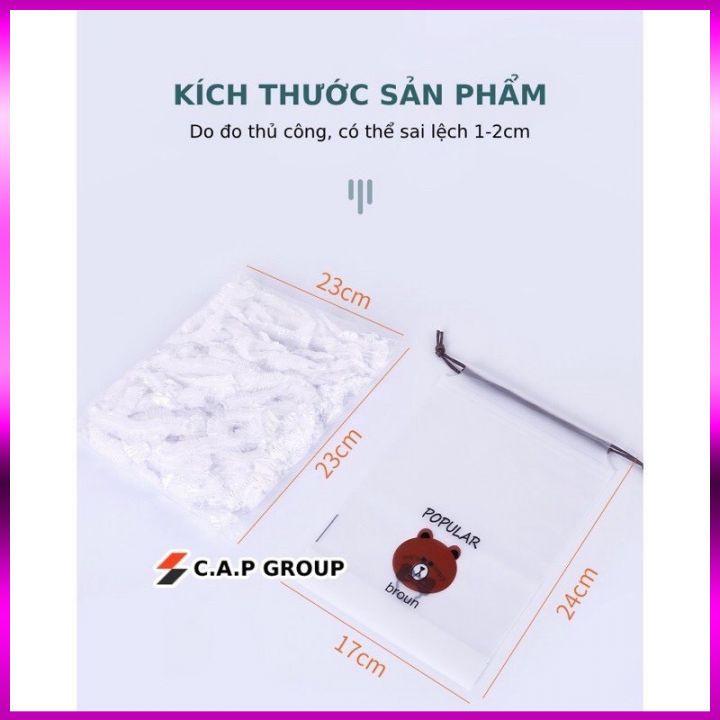 Màng bọc thực phẩm ️ ️ co giãn siêu dai có chun hình túi gấu set 100 chiếc