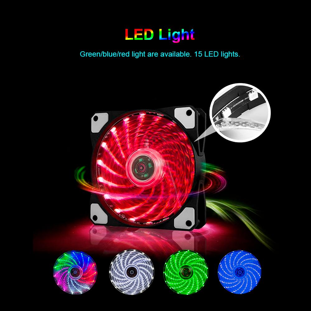 Quạt Case PC 12CM LED im lặng Gió mạnh