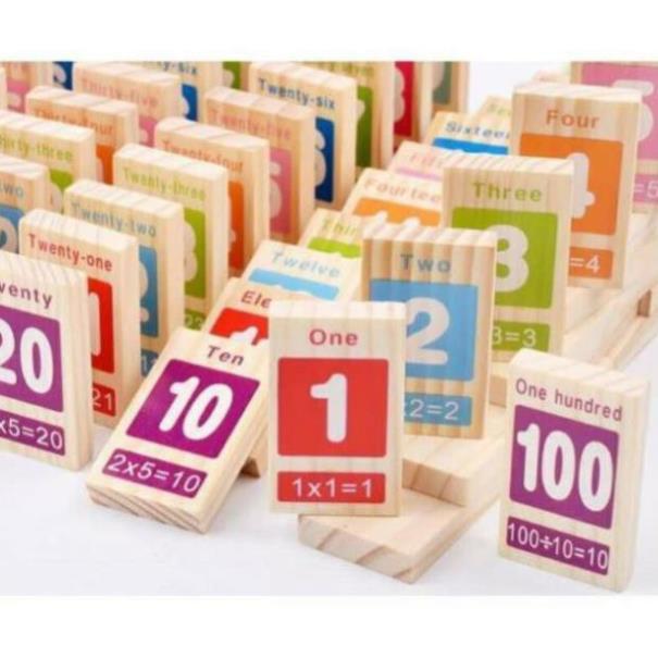 BỘ DOMINO 100 SỐ HỌC KÈM TOÁN, TIẾNG ANH